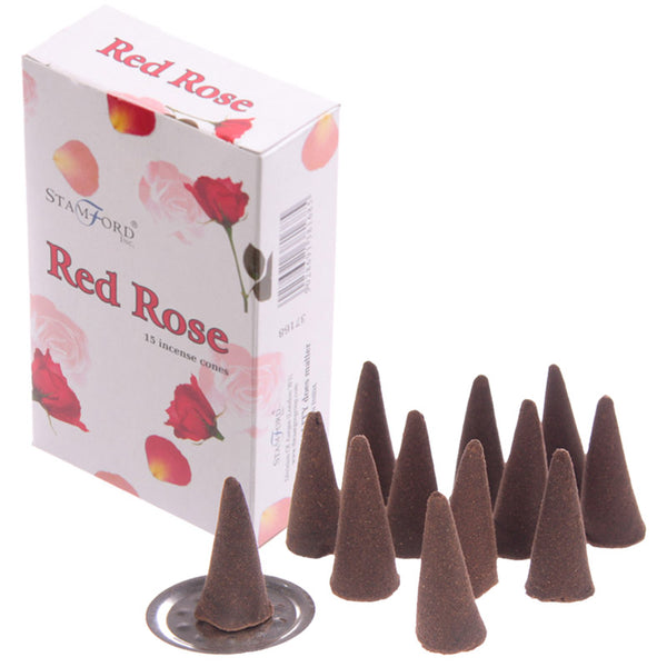 Stamford Hex Incense Cones - Red Rose INC223C-0
