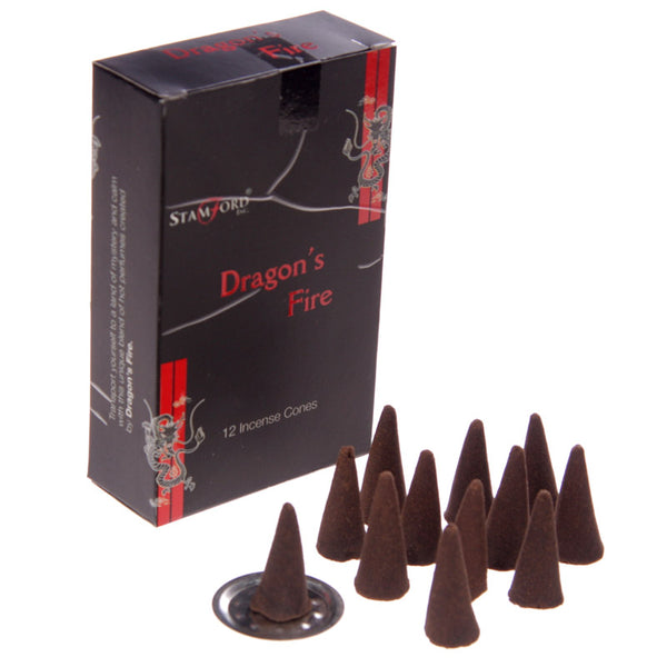 Stamford Black Incense Cones - Dragons Fire INC289C-0