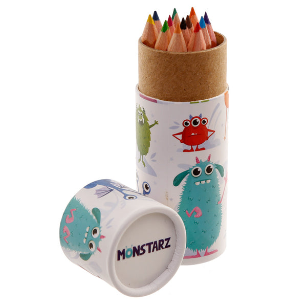 Fun Kids Colouring Pencil Tube - Monsters PCASE34-0