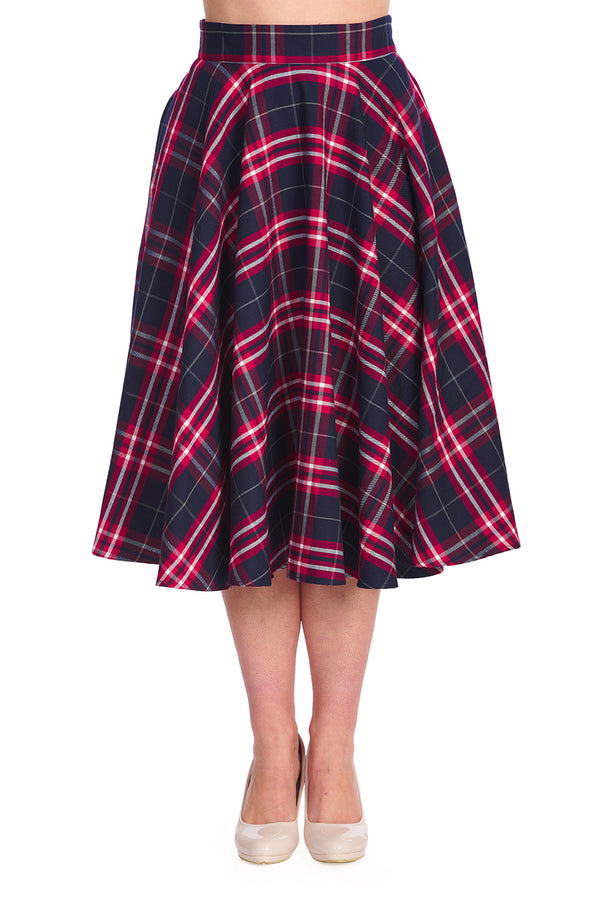 Banned Apparel - Chic Check Swing Skirt
