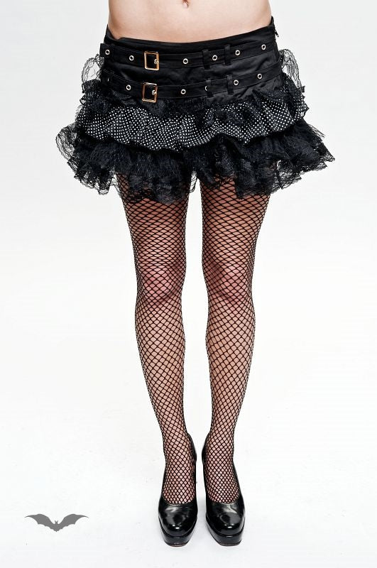 Queen of Darkness - Frilly skirt with lace &polka dots