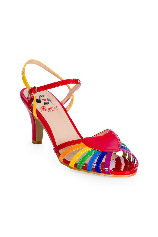 Banned Clothing - Fantasy April Red Sandals