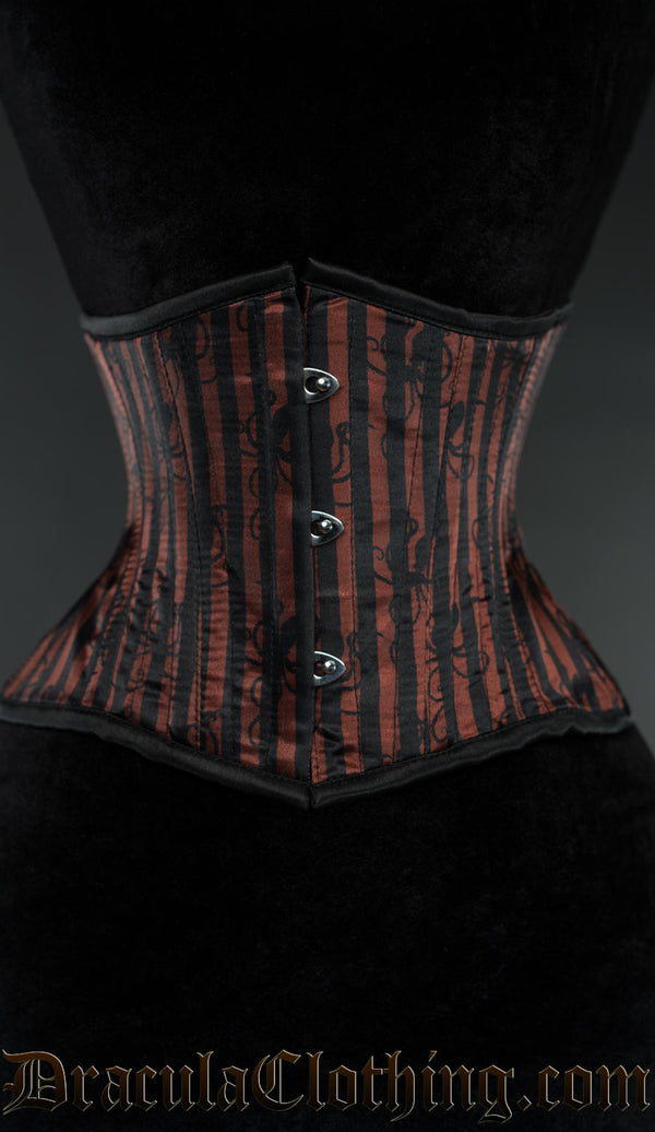 Dracula Clothing - Steampunk Striped Octopus Extreme Waist Cincher
