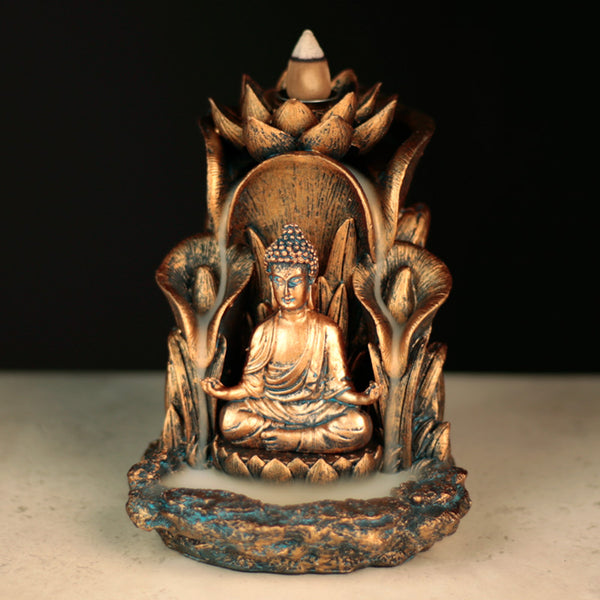 Backflow Incense Burner - Lotus Thai Buddha BACK03-0