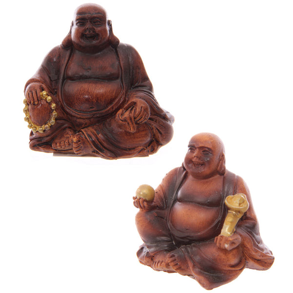 Mini Wood Effect Collectable Buddha in a Bag Figurine BUD211-0