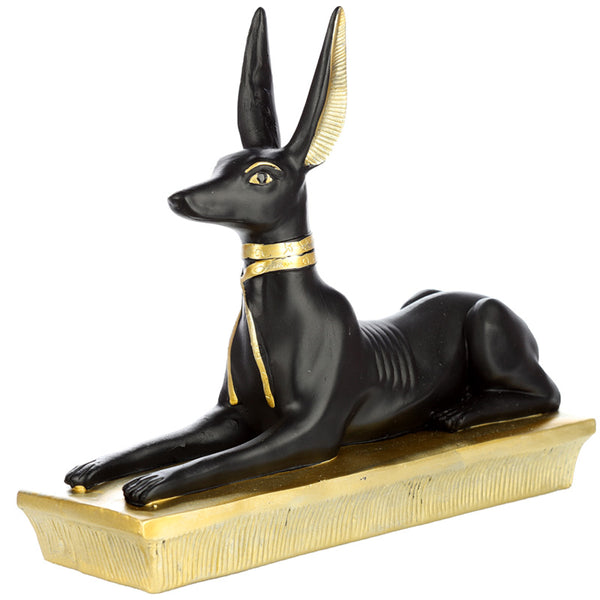 Decorative Gold and Black Egyptian Anubis Jackal Figurine ES28-0
