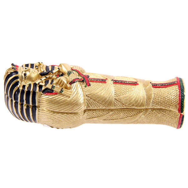 Gold Egyptian Tutankhamen Sarcophagus Trinket Box with Mummy ES45-0