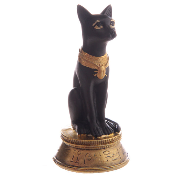 Decorative Small Black and Gold Bast Egyptian Figurine ESP10-0