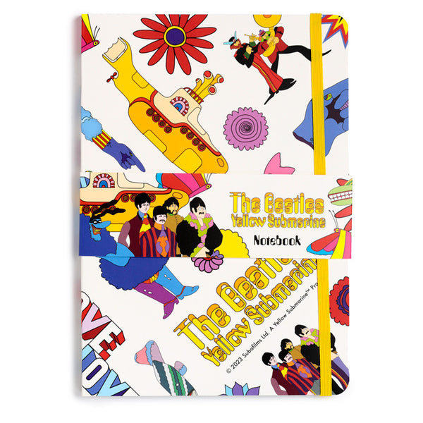 Recycled Paper A5 Lined Notebook - The Beatles Yellow Submarine White MEMO108-0