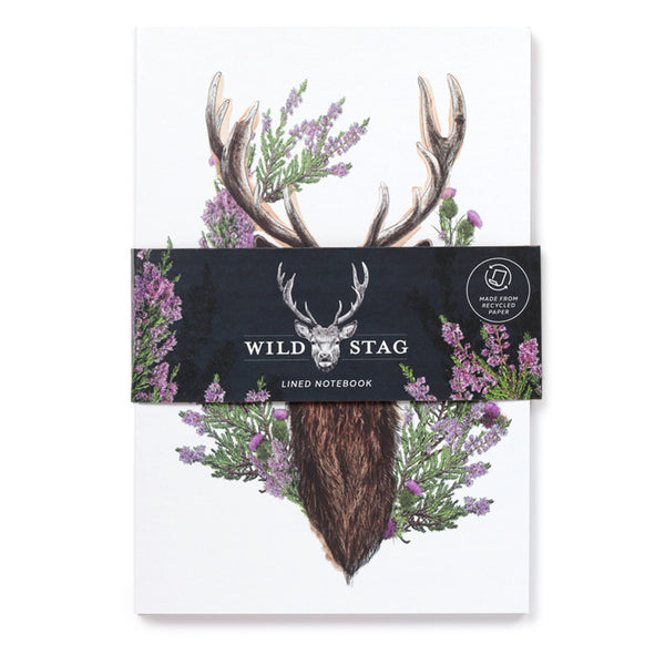 Recycled Paper A5 Lined Notebook - Wild Stag MEMO96-0
