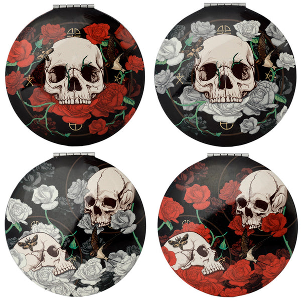Compact Mirror - Skulls and Roses MIRR62-0