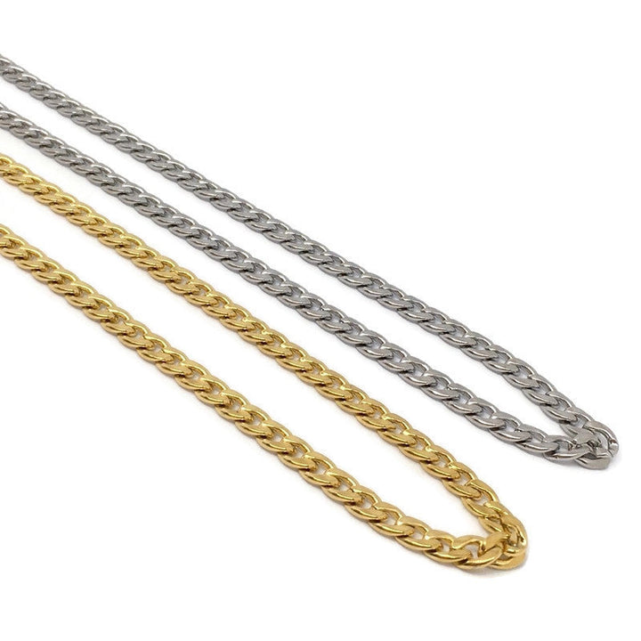 Thick Curb Chain Link Necklace-3