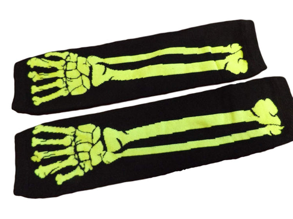 Poizen Industries - Skeleton Hands Arm Warming Fingerless Gloves