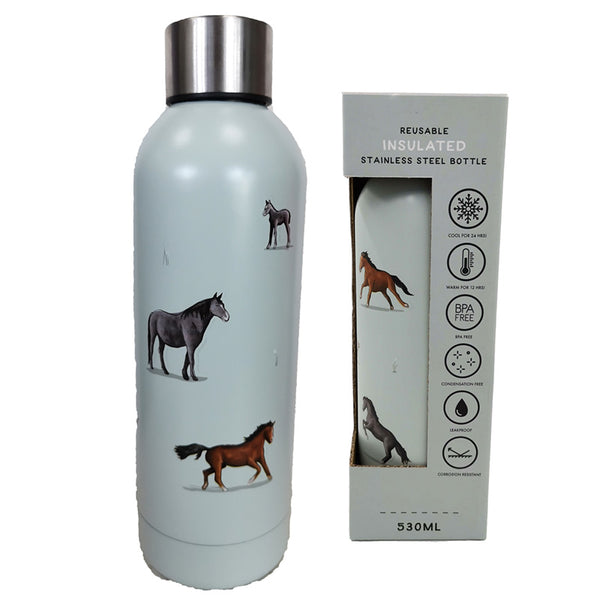 Reusable Stainless Steel Insulated Drinks Bottle 530ml - Willow Farm Horses BOT178
