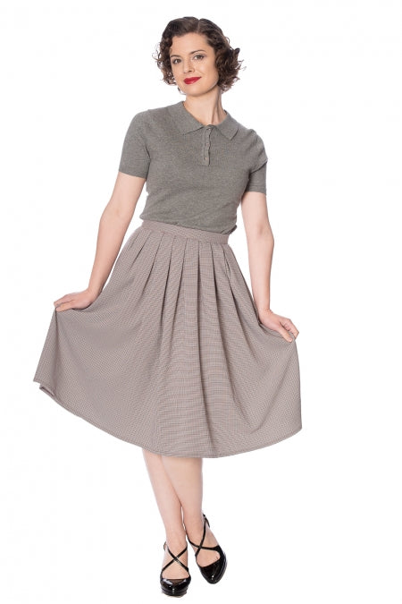 Banned Clothing - Betty Check Pleat Skirt