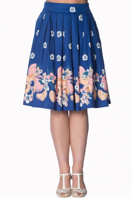 Banned Apparel - Blue Tutti Fruity 50s Skirt