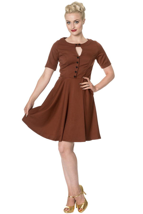 Banned Apparel - Don’t Be Late Date Swing Dress