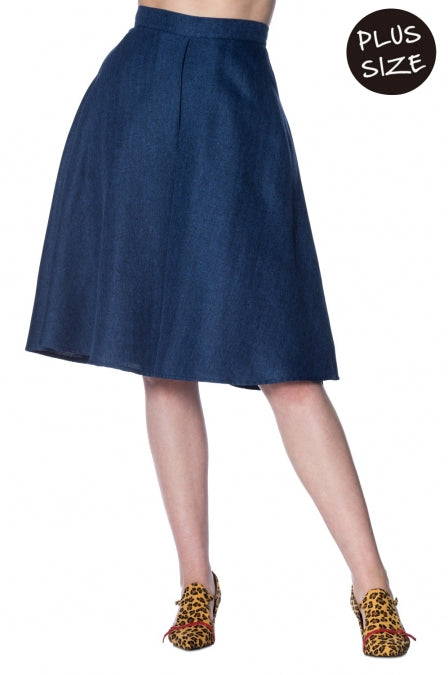 Banned Apparel - Secretary Flare Skirt Plus Size
