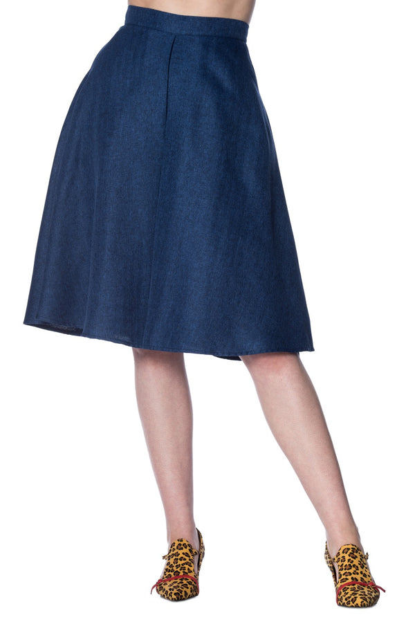 Banned Apparel - Secretary Flare Skirt