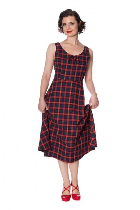 Banned Clothing - Christmas Check Dress