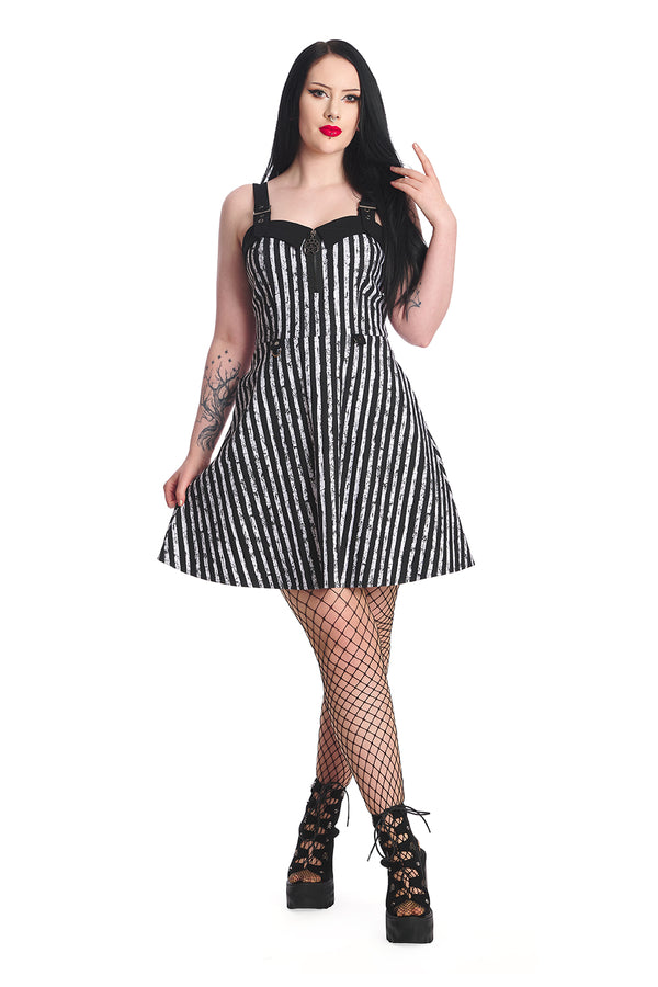 Banned Clothing - Spooky Nightwalks Flaired Dress
