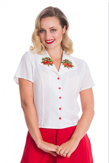 Banned Clothing - Strawberry Fields Blouse