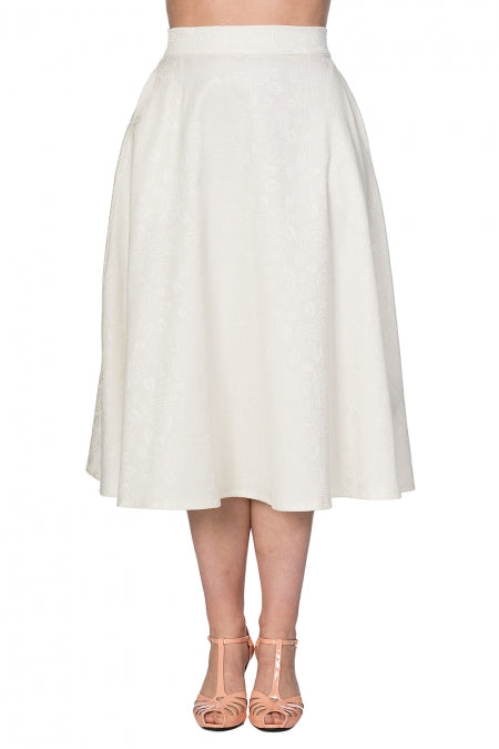 Banned Clothing - White Preppy Skirt