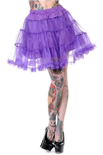 Banned Apparel - Petticoat Purple Mini Skirt - Egg n Chips London