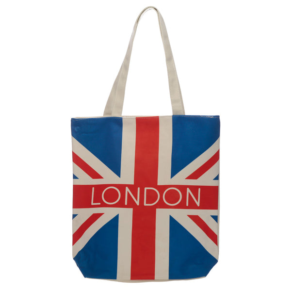 Handy Cotton Zip Up Shopping Bag - London Union Jack CBAG99-0