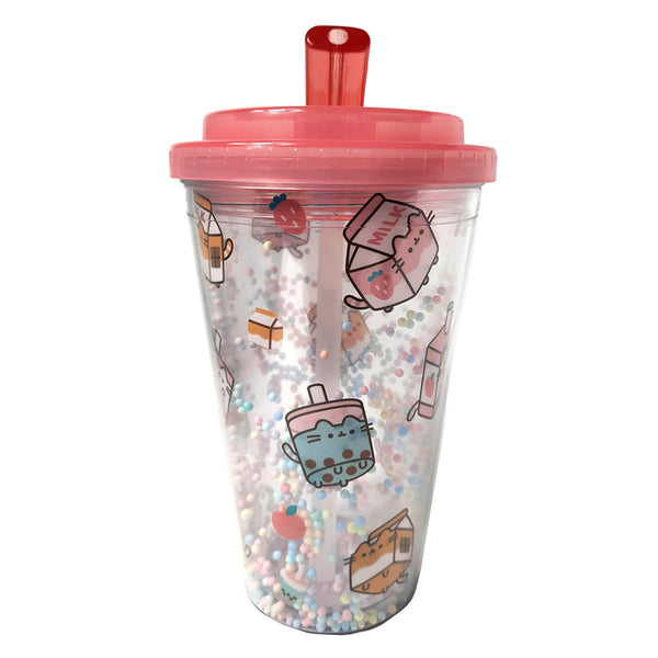 Shatterproof Double Walled Cup with Lid and Straw - Pusheen Sips CUP79-0