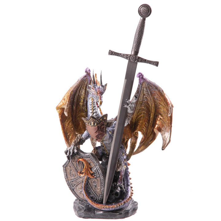 Fire Shield Dark Legends Dragon Figurine DRG356-0