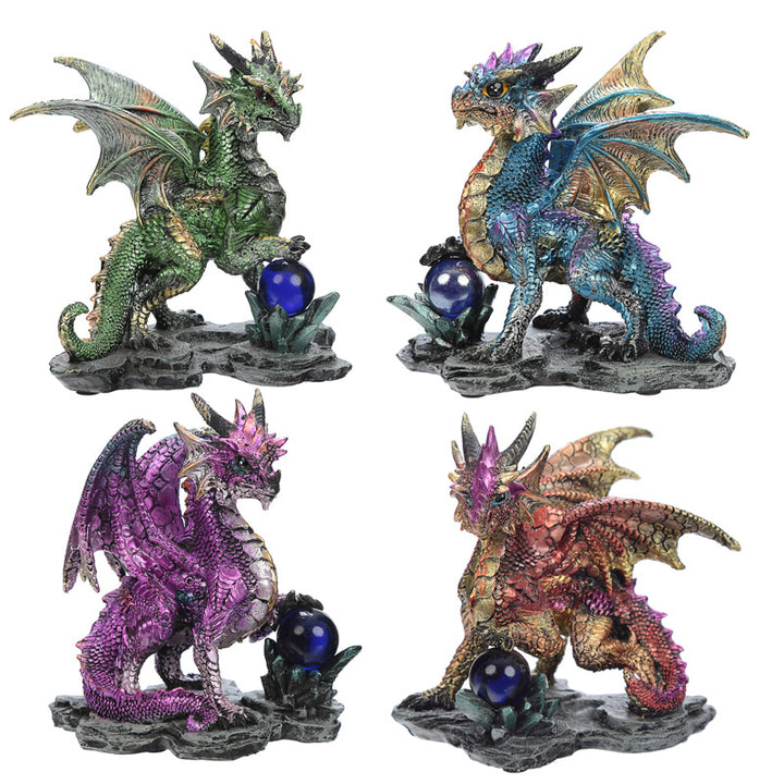 Crystal Rock Soothsayer Enchanted Nightmare Dragon Figurine DRG428-0