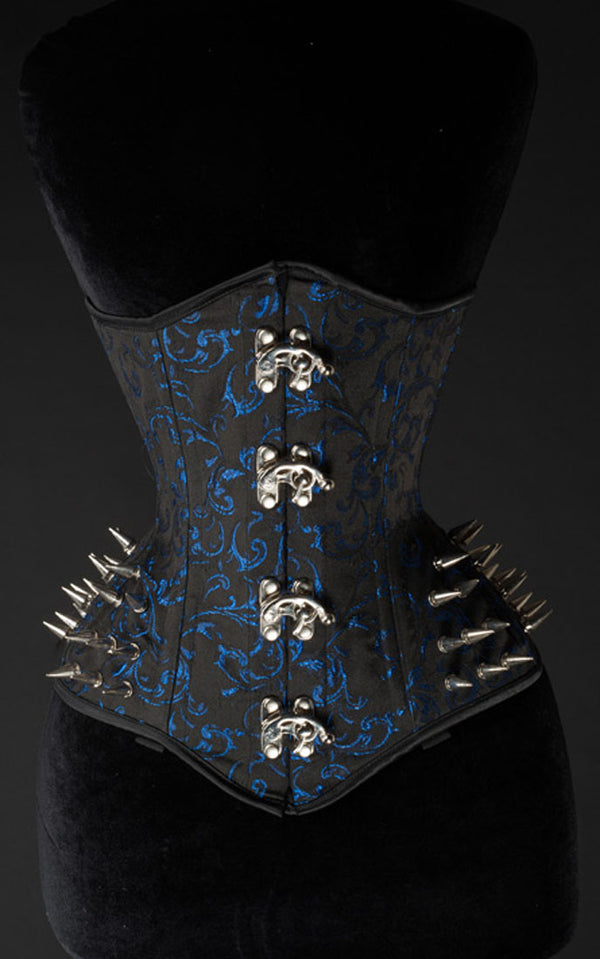 Dracula Clothing - Gothic Sapphire Extreme Waist Spike Clasp Corset