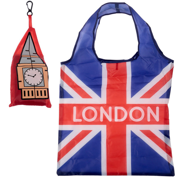Handy Fold Up Big Ben London Shopping Bag with Holder FBAG10B-0