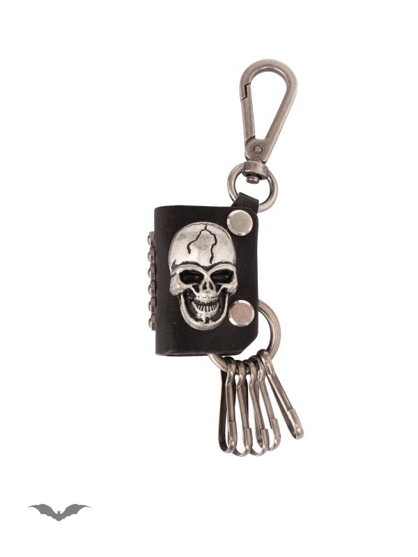 Queen of Darkness - Key pendant with carabiner and skull