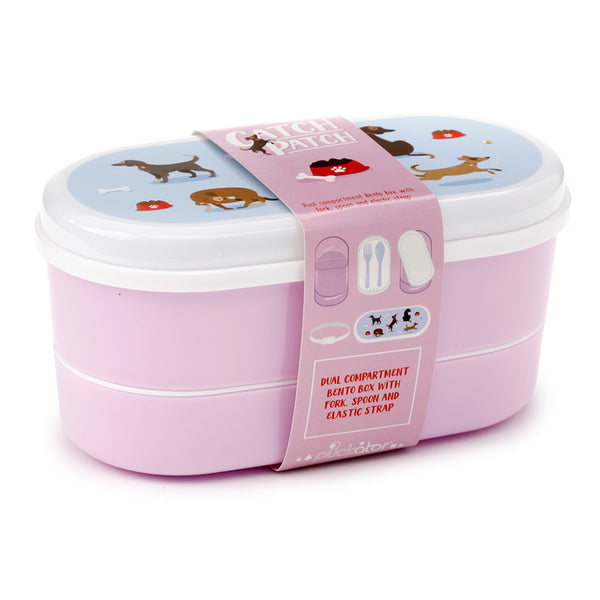 Bento Lunch Box with Fork & Spoon - Catch Patch Dog LBOX51-0