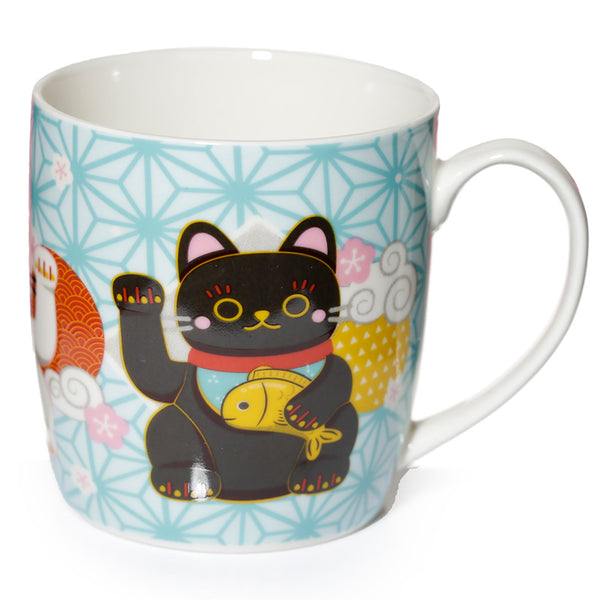 Collectable Porcelain Mug - Maneki Neko Lucky Cat MUG366