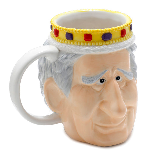 Ceramic Shaped Head Mug - King Charles III MUG432-0