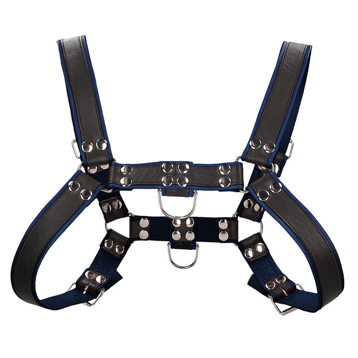Ouch Chest Bulldog Harness Blue Small To Medium-3