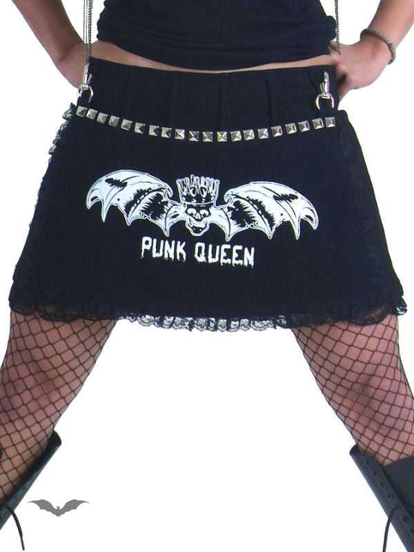 Queen of Darkness - PUNK QUEEN miniskirt with rivets