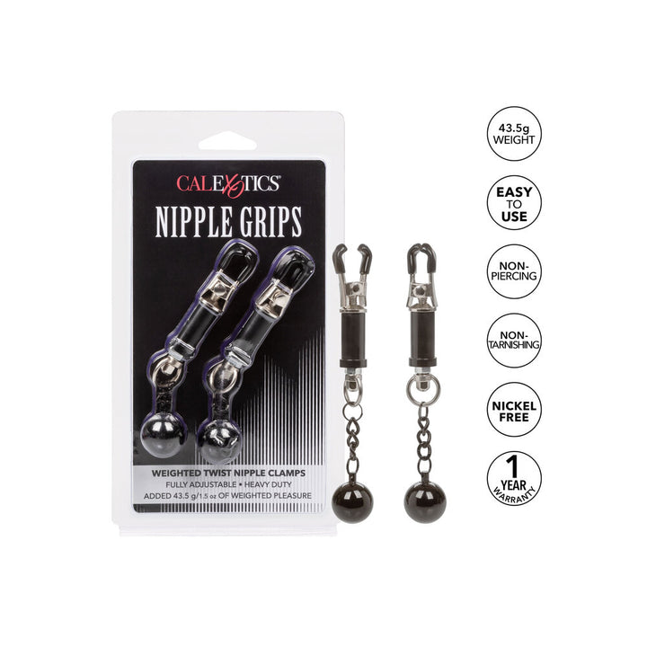 Nipple Grips Weighted Twist Nipple Clamps-3