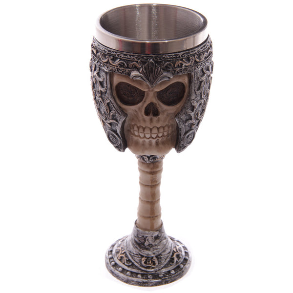 Decorative Gothic Warrior Skull Goblet SK153-0