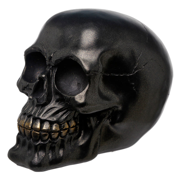 Gothic Metallic Black Skull Ornament SK294