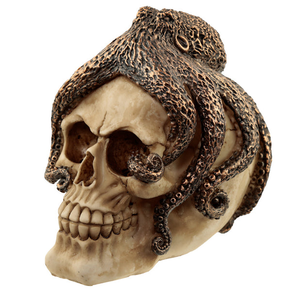 Fantasy Bronze Octopus Skull Ornament SK311