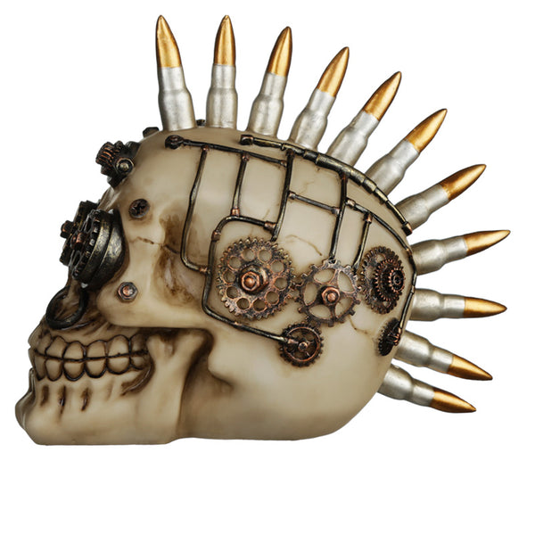 Fantasy Steampunk Skull Ornament - Bullet Mohican SK324-0