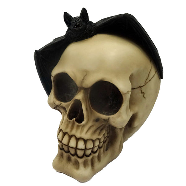 Gothic Skull Decoration - Skull Head with Bat SK377-0