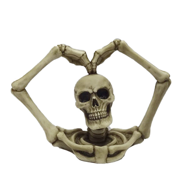 Gothic Skull Decoration - Skull and Skeleton Arms Heart SK382-0