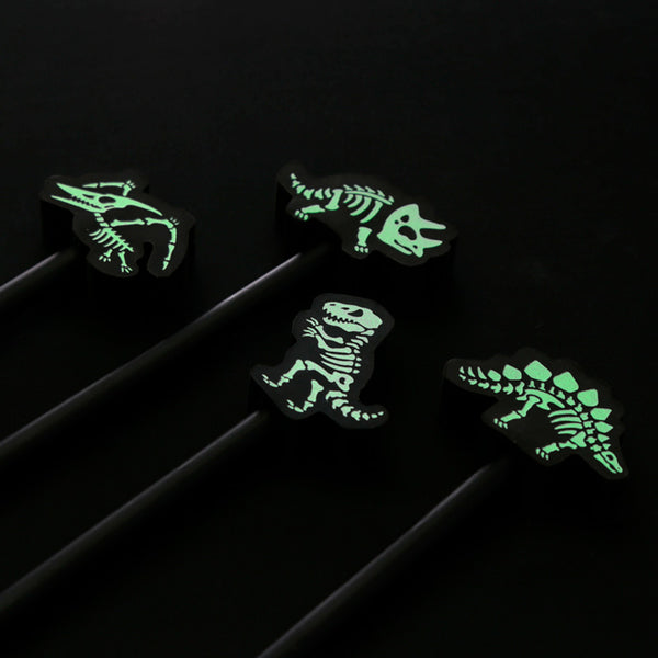 Fun Dinosaur Pencil and Glow in the Dark Eraser Set STA104
