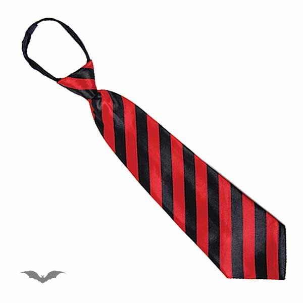 Queen of Darkness - Tie with black and red diagonal stripes