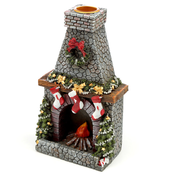 Backflow Incense Burner - Christmas Fireplace XBACK29